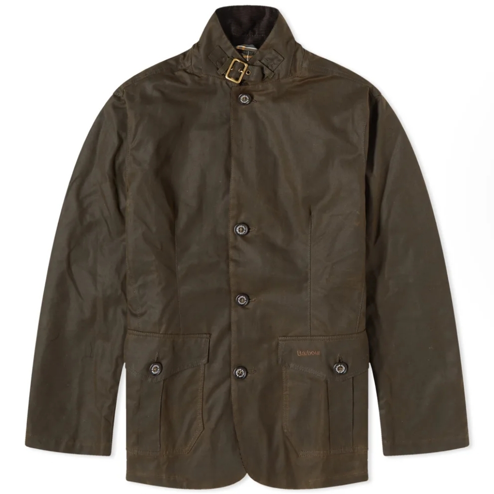 Barbour Lutz Waxed Olive Jacket